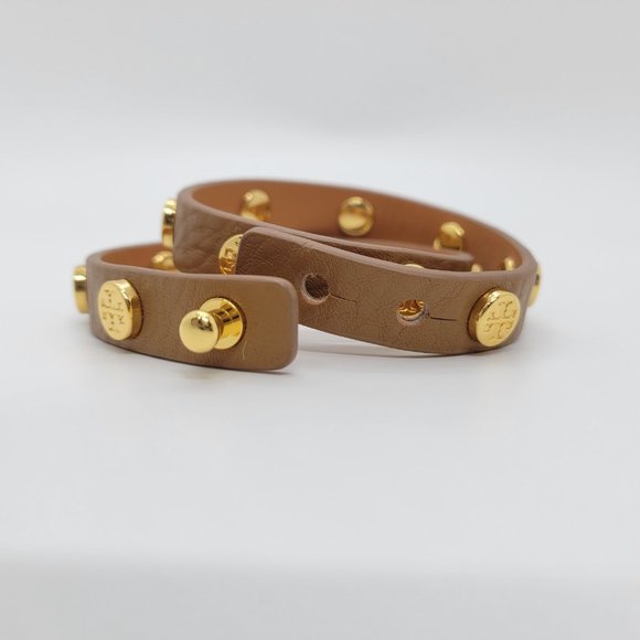 Vintage Tory Burch Leather Wrap Bracelet with Adjustable  Tory Burch Royal Tan Leather Wrap Bracelet